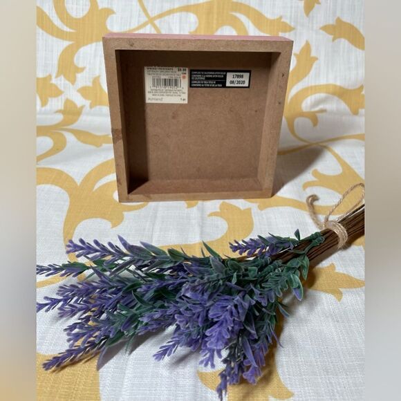 “Sweet As A Peach” NEW Cottage Style Wooden Decor Floral Accents NWT 2 Available - Picture 4 of 5